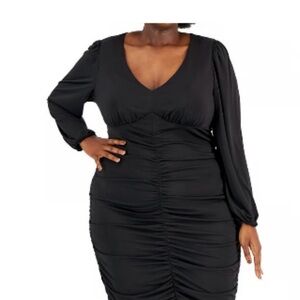 Emerald Sundae Plus Size Ruched Bodycon Dress Size 18